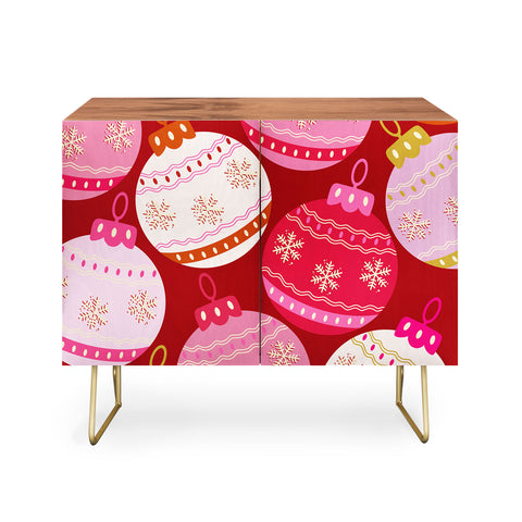Daily Regina Designs Pink Christmas Decorations Credenza