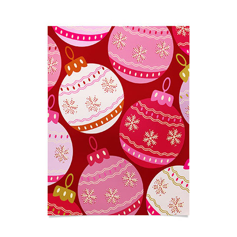 Daily Regina Designs Pink Christmas Decorations Poster