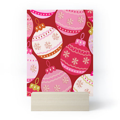 Daily Regina Designs Pink Christmas Decorations Mini Art Print