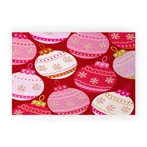 Daily Regina Designs Pink Christmas Decorations Welcome Mat