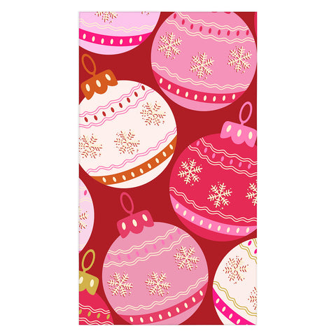 Daily Regina Designs Pink Christmas Decorations Tablecloth