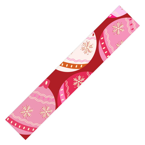 Daily Regina Designs Pink Christmas Decorations Table Runner