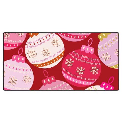 Daily Regina Designs Pink Christmas Decorations Desk Mat