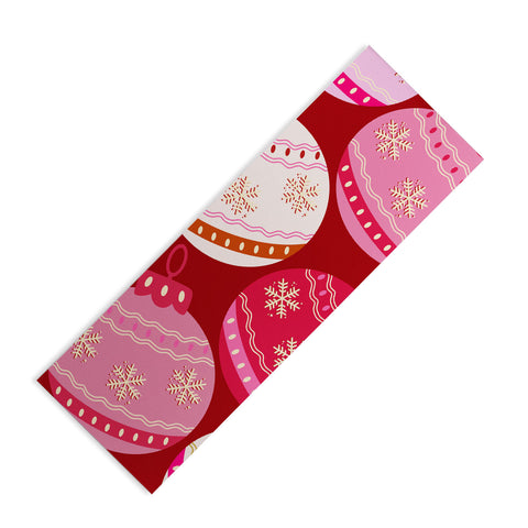 Daily Regina Designs Pink Christmas Decorations Yoga Mat