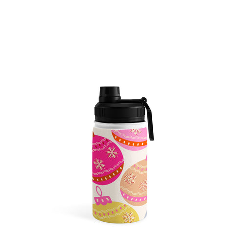 Daily Regina Designs Playful Christmas Baubles Water Bottle