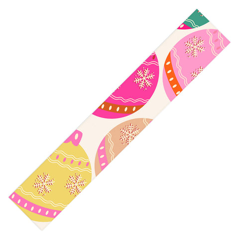 Daily Regina Designs Playful Christmas Baubles Table Runner