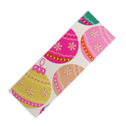 Daily Regina Designs Playful Christmas Baubles Yoga Mat
