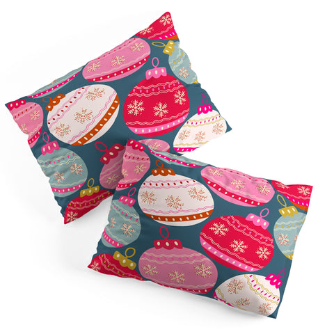 Daily Regina Designs Retro Christmas Baubles Colorful Pillow Shams