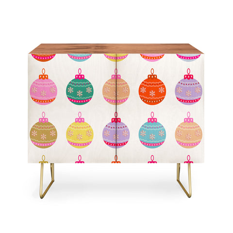 Daily Regina Designs Retro Colorful Christmas Baubles Credenza