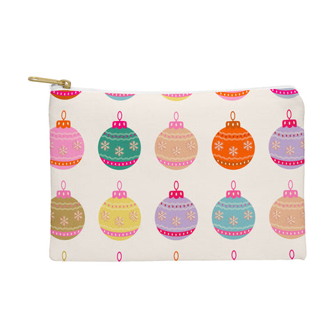 Daily Regina Designs Retro Colorful Christmas Baubles Pouch