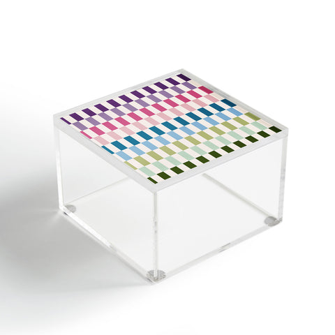 Daily Regina Designs Retro Colorful Stripes Acrylic Box