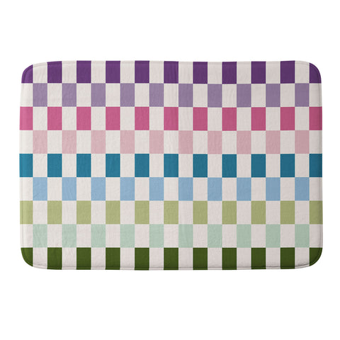 Daily Regina Designs Retro Colorful Stripes Memory Foam Bath Mat