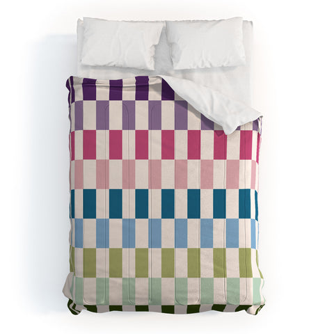 Daily Regina Designs Retro Colorful Stripes Comforter