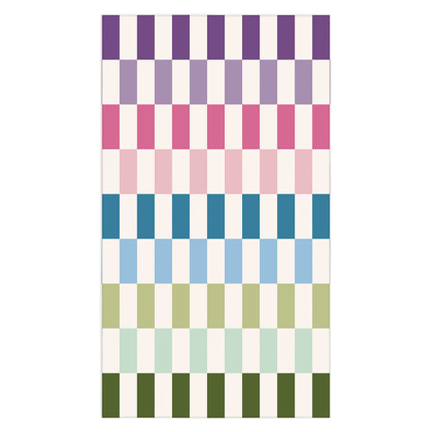 Daily Regina Designs Retro Colorful Stripes Tablecloth
