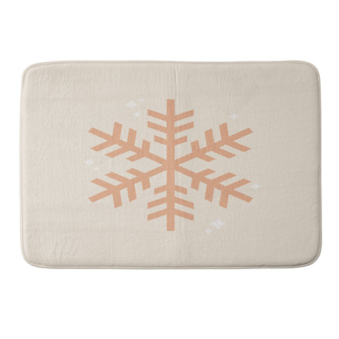 Daily Regina Designs Snowflake Boho Christmas Decor Memory Foam Bath Mat