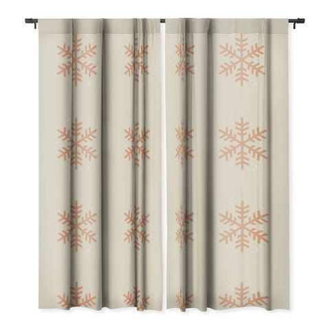 Daily Regina Designs Snowflake Boho Christmas Decor Blackout Window Curtain