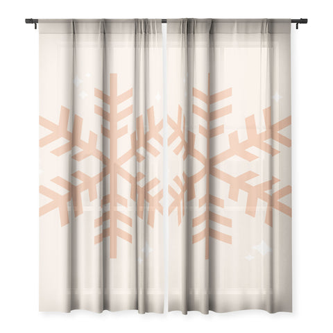 Daily Regina Designs Snowflake Boho Christmas Decor Sheer Non Repeat