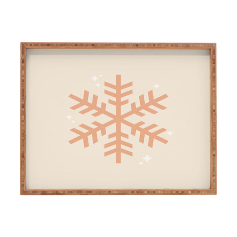 Daily Regina Designs Snowflake Boho Christmas Decor Rectangular Tray