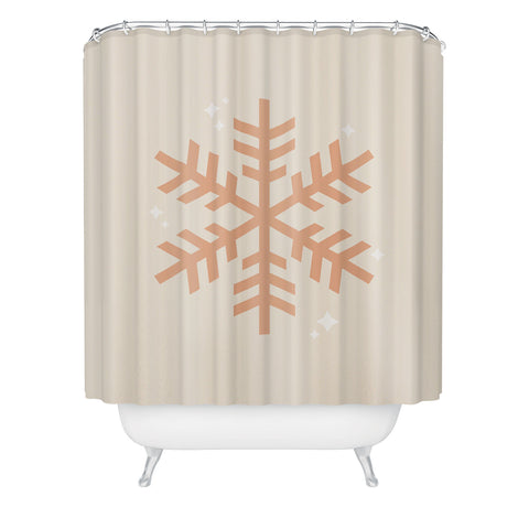Daily Regina Designs Snowflake Boho Christmas Decor Shower Curtain