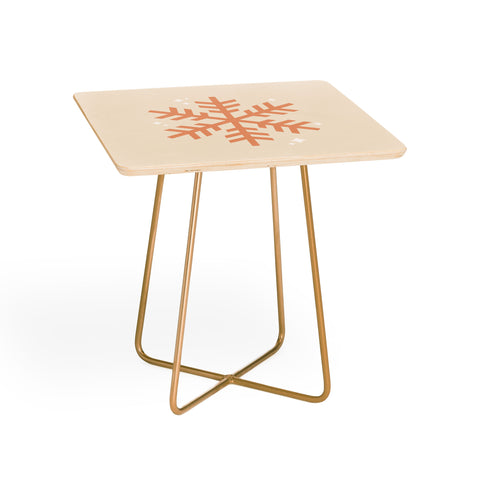 Daily Regina Designs Snowflake Boho Christmas Decor Side Table