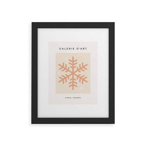 Daily Regina Designs Snowflake Boho Christmas Decor Framed Art Print