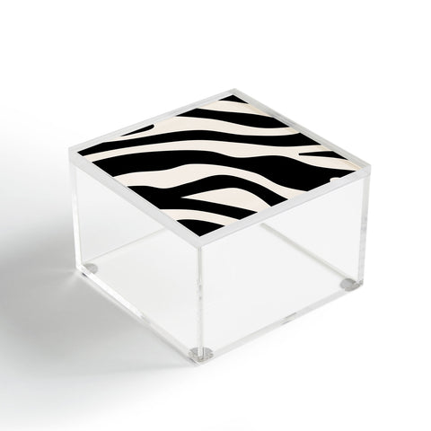 Daily Regina Designs Vintage Retro Abstract Black Acrylic Box