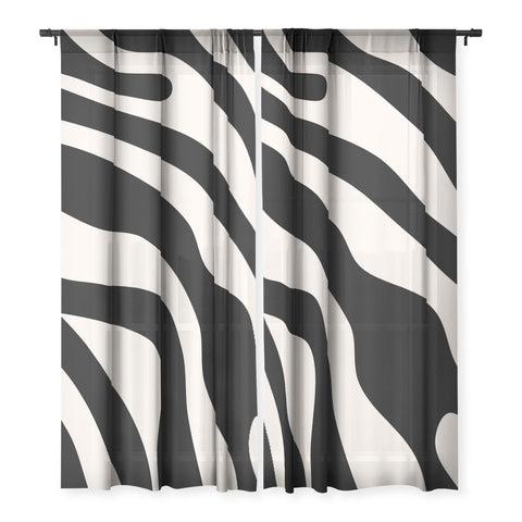 Daily Regina Designs Vintage Retro Abstract Black Sheer Non Repeat