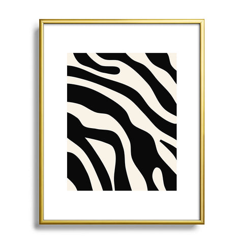 Daily Regina Designs Vintage Retro Abstract Black Metal Framed Art Print