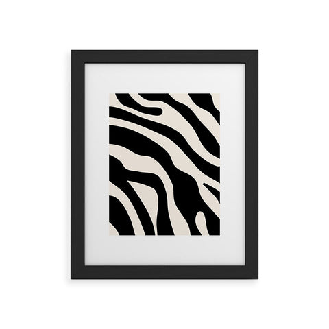 Daily Regina Designs Vintage Retro Abstract Black Framed Art Print