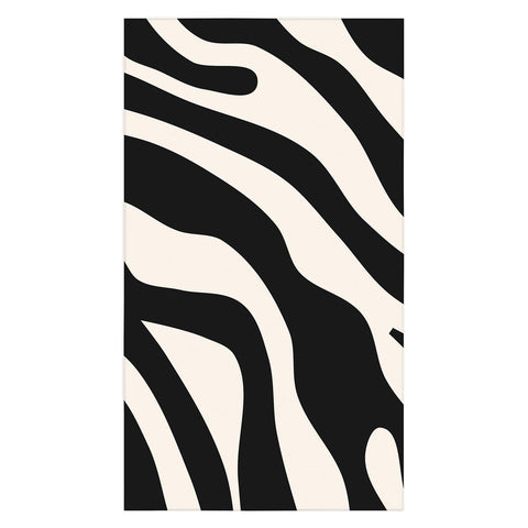 Daily Regina Designs Vintage Retro Abstract Black Tablecloth