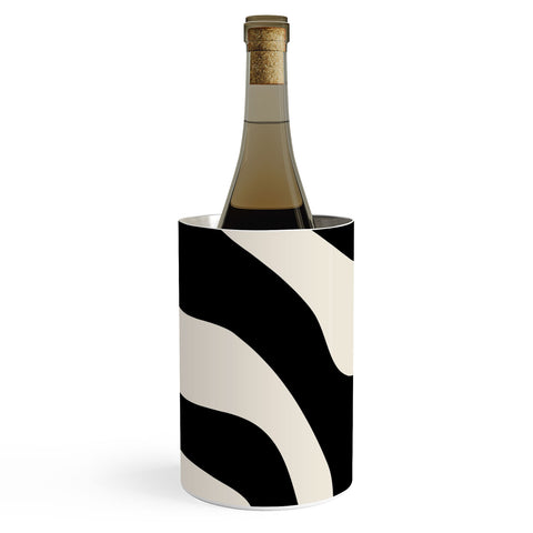 Daily Regina Designs Vintage Retro Abstract Black Wine Chiller