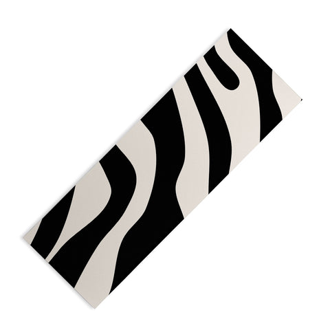 Daily Regina Designs Vintage Retro Abstract Black Yoga Mat
