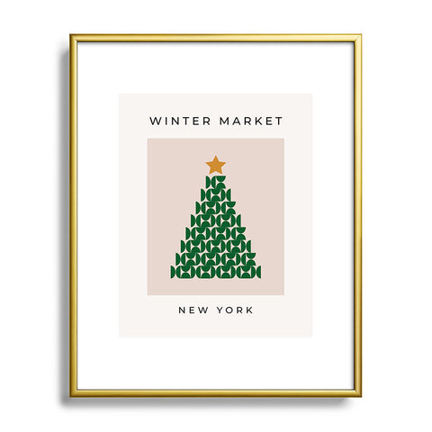 Daily Regina Designs Winter Market 05 Festive Christmas Metal Framed Art Print