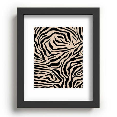 Daily Regina Designs Zebra Print Zebra Stripes Wild Recessed Framing Rectangle