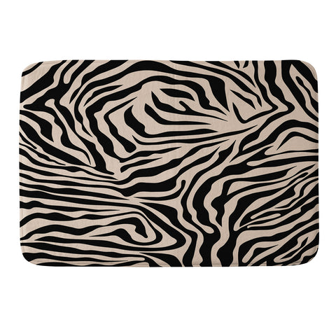 Daily Regina Designs Zebra Print Zebra Stripes Wild Memory Foam Bath Mat