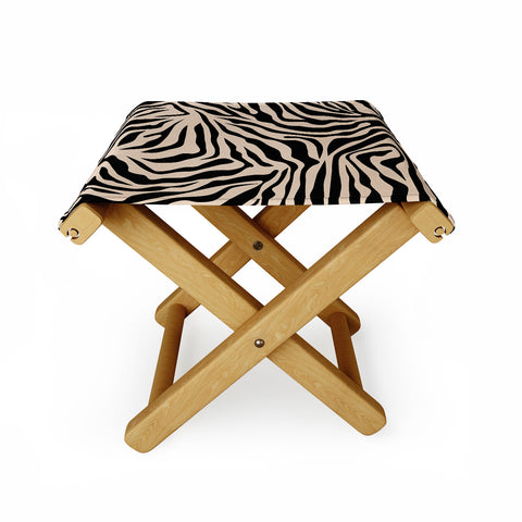 Daily Regina Designs Zebra Print Zebra Stripes Wild Folding Stool