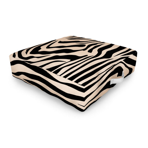 Daily Regina Designs Zebra Print Zebra Stripes Wild Outdoor Floor Cushion