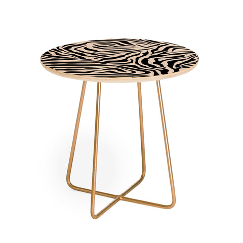 Daily Regina Designs Zebra Print Zebra Stripes Wild Round Side Table