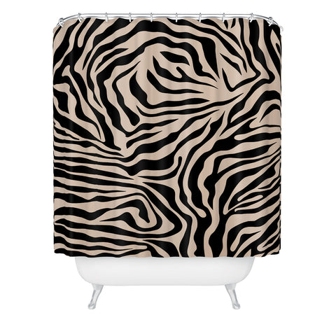 Daily Regina Designs Zebra Print Zebra Stripes Wild Shower Curtain
