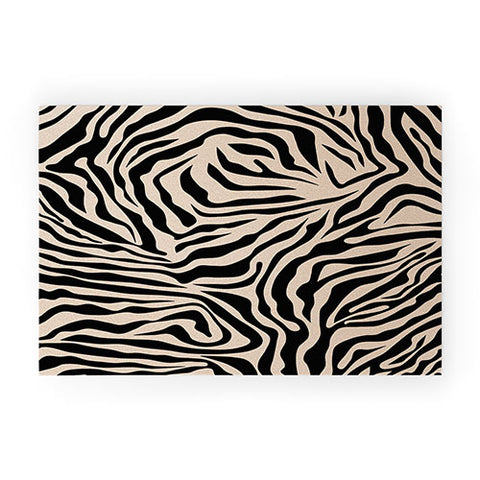 Daily Regina Designs Zebra Print Zebra Stripes Wild Welcome Mat
