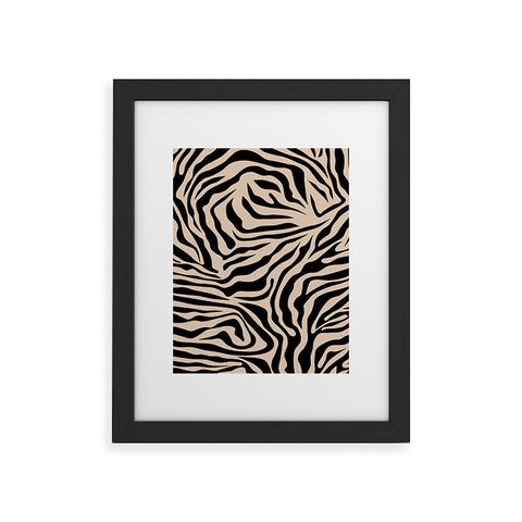 Daily Regina Designs Zebra Print Zebra Stripes Wild Framed Art Print