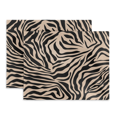 Daily Regina Designs Zebra Print Zebra Stripes Wild Placemat