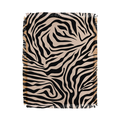 Daily Regina Designs Zebra Print Zebra Stripes Wild Throw Blanket