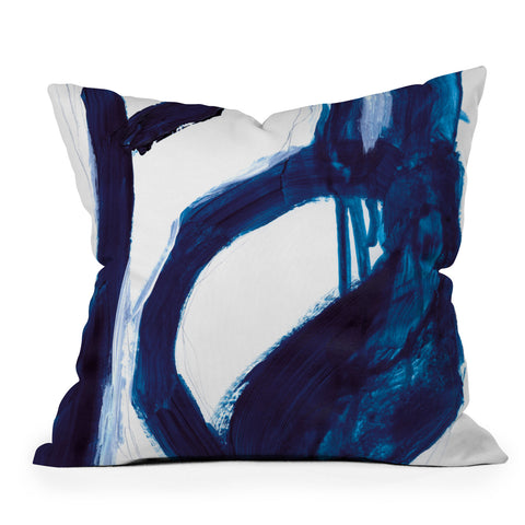 Dan Hobday Art Blue Abstract Outdoor Throw Pillow