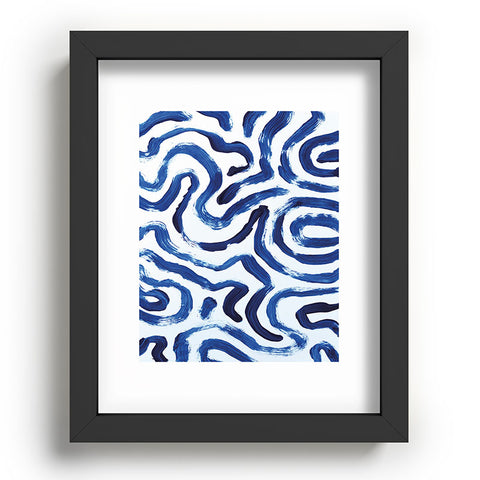 Dan Hobday Art Blue Minimal Recessed Framing Rectangle