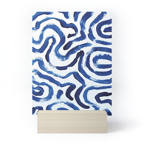 Dan Hobday Art Blue Minimal Mini Art Print