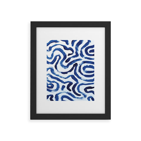Dan Hobday Art Blue Minimal Framed Art Print