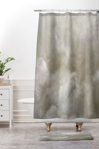 Dan Hobday Art Clouds two Shower Curtain And Mat