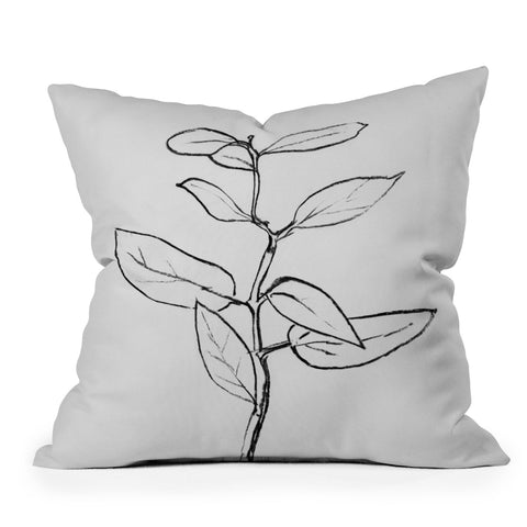 Dan Hobday Art Eucalyptus sapling Outdoor Throw Pillow