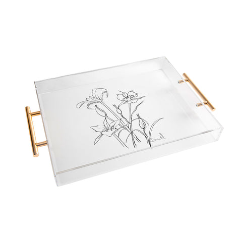 Dan Hobday Art Floral 01 Acrylic Tray